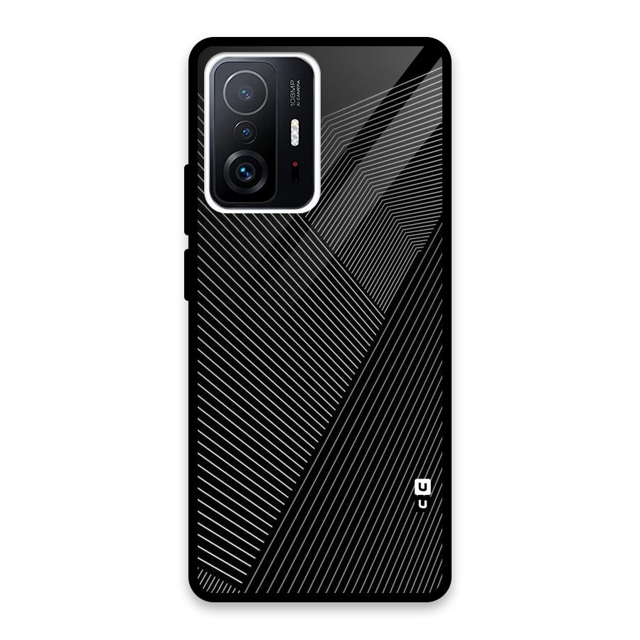Aesthetic White Stripes Glass Back Case for Xiaomi 11T Pro