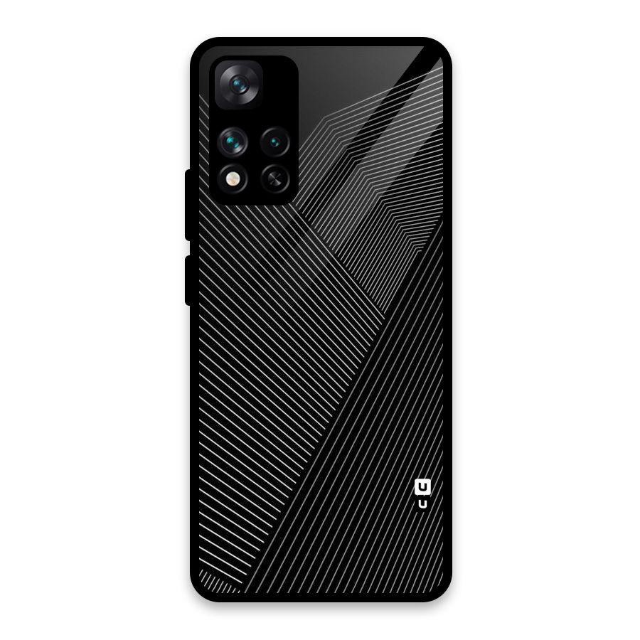 Aesthetic White Stripes Glass Back Case for Xiaomi 11i HyperCharge 5G