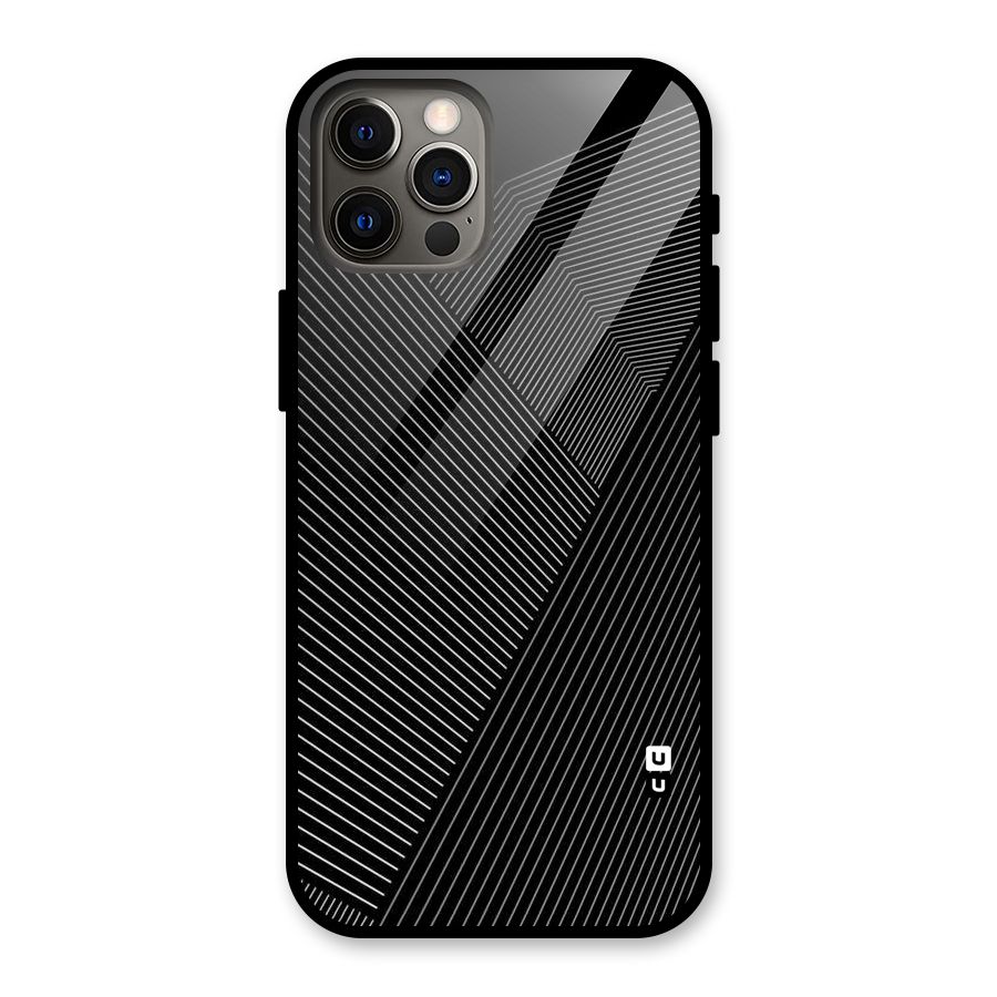 Aesthetic White Stripes Glass Back Case for iPhone 12 Pro
