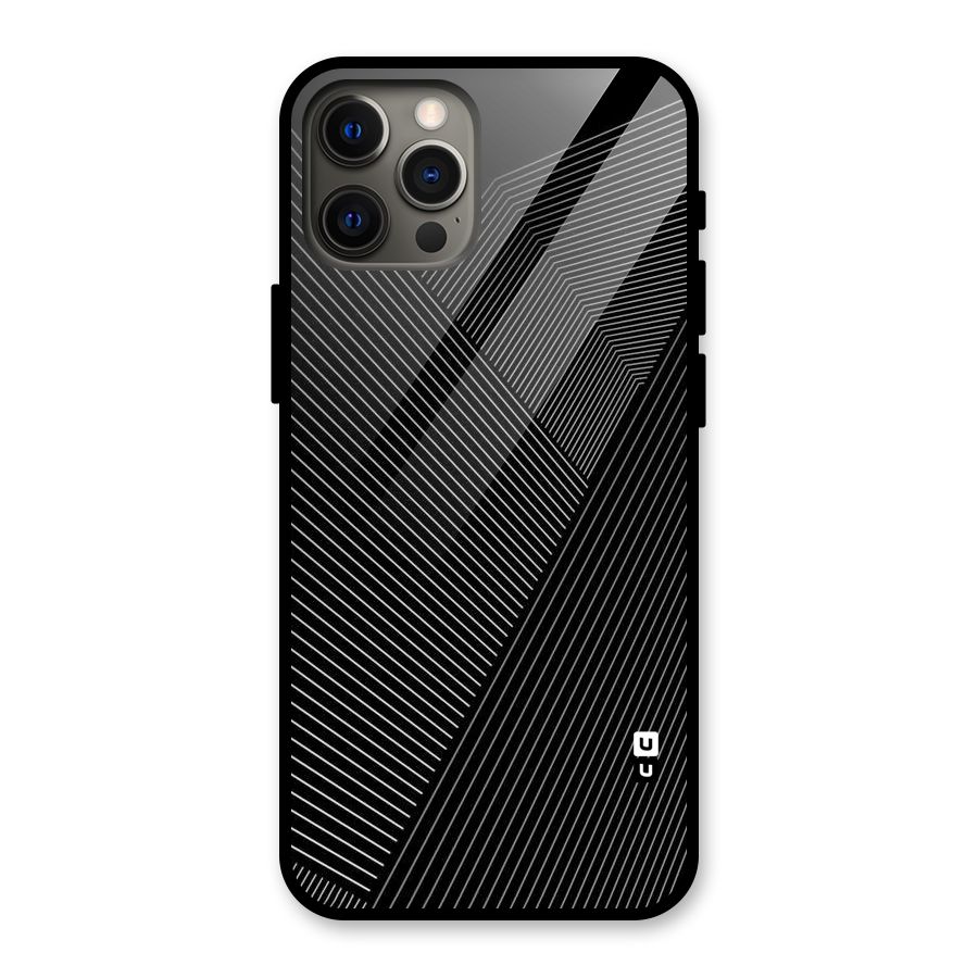 Aesthetic White Stripes Glass Back Case for iPhone 12 Pro Max
