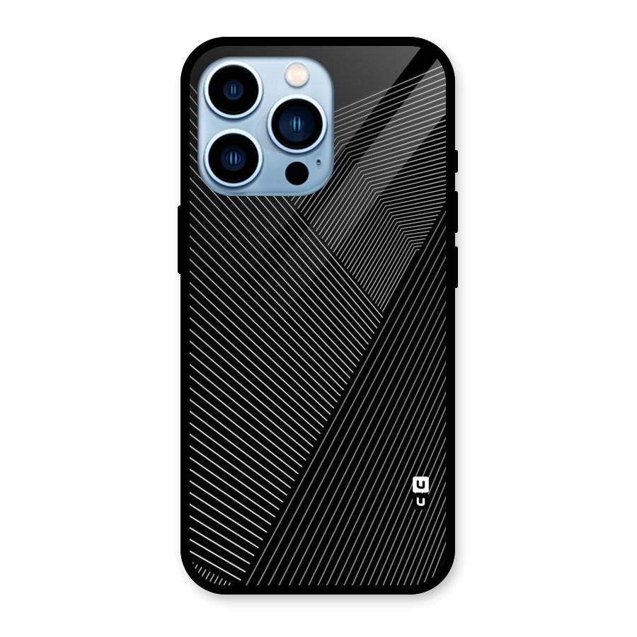 Aesthetic White Stripes Glass Back Case for iPhone 13 Pro