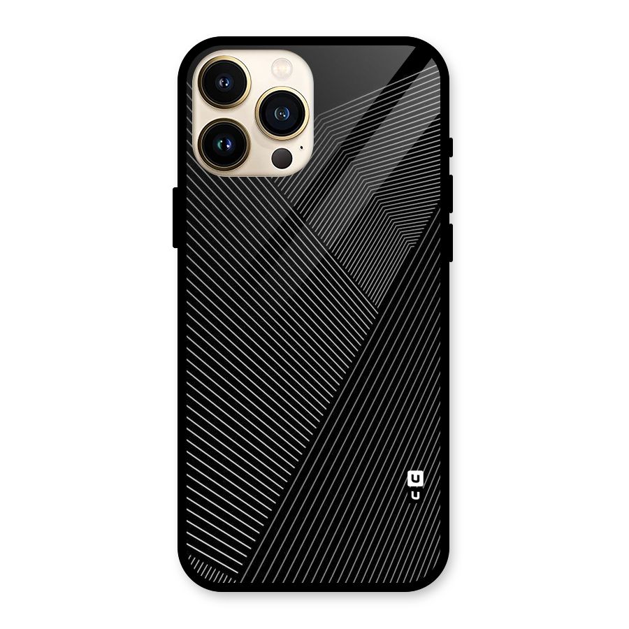Aesthetic White Stripes Glass Back Case for iPhone 13 Pro Max