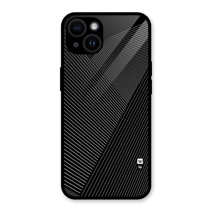 Aesthetic White Stripes Glass Back Case for iPhone 14
