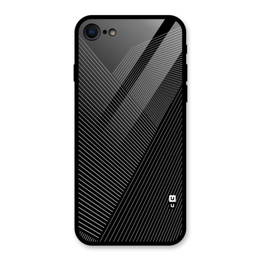 Aesthetic White Stripes Glass Back Case for iPhone SE 2022