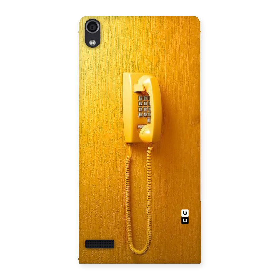 Aesthetic Yellow Telephone Back Case for Ascend P6