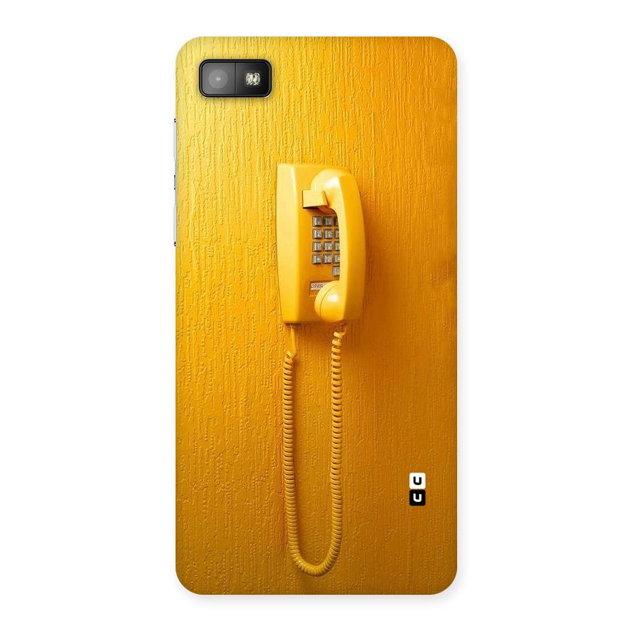Aesthetic Yellow Telephone Back Case for Blackberry Z10