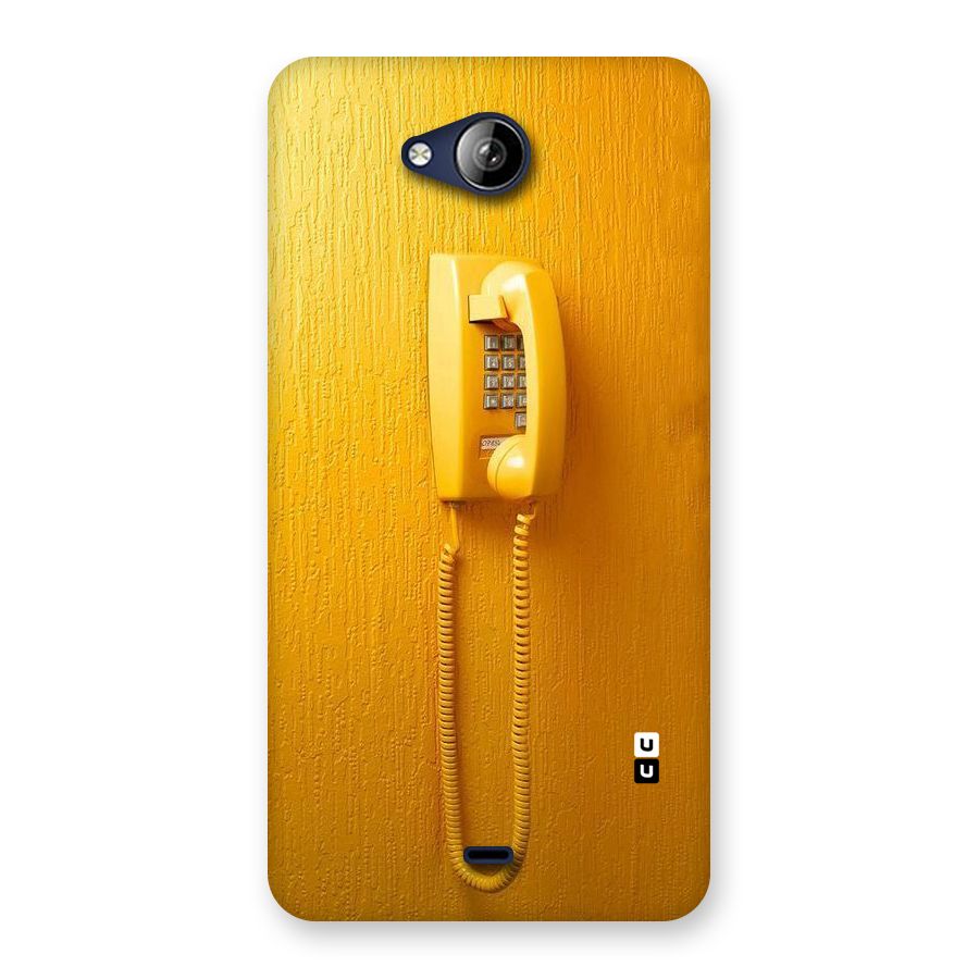 Aesthetic Yellow Telephone Back Case for Canvas Play Q355