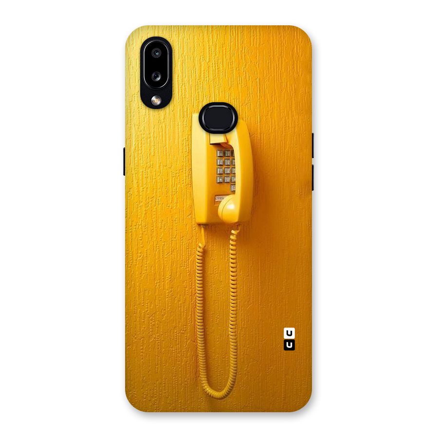 Aesthetic Yellow Telephone Back Case for Galaxy A10s