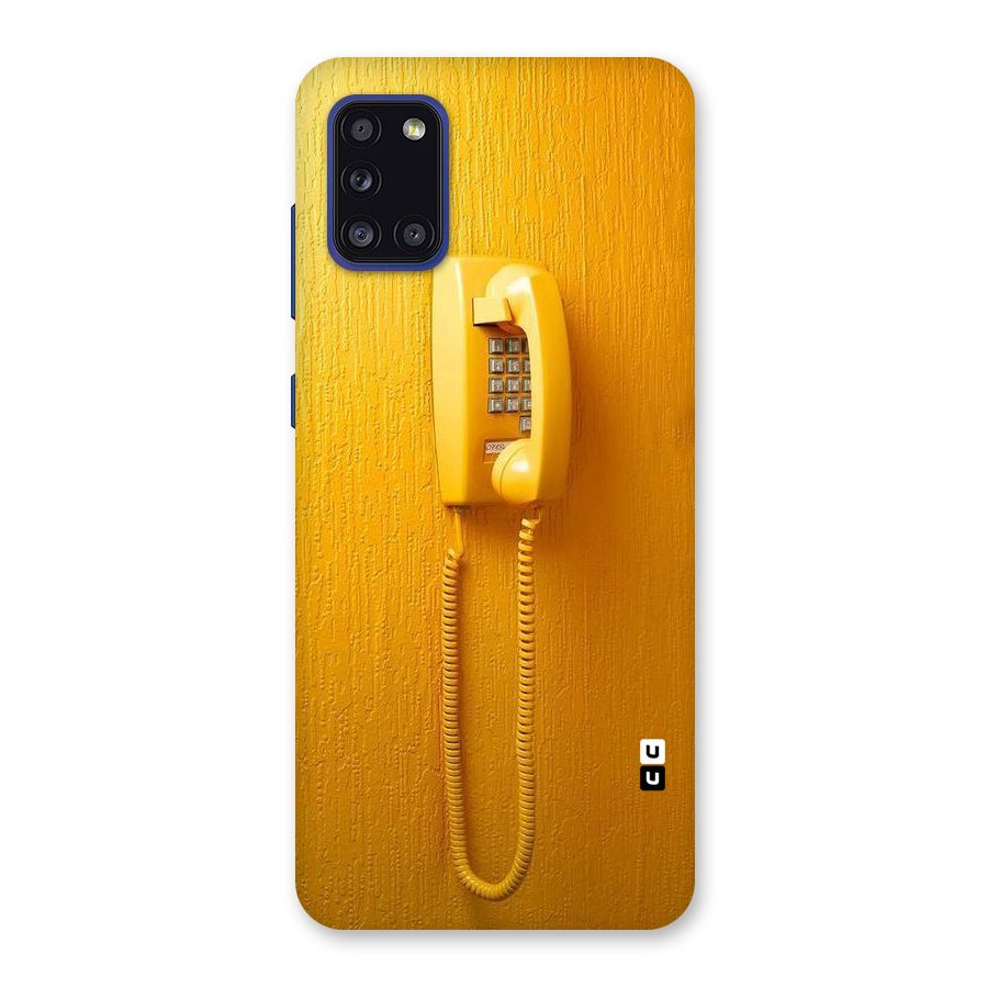 Aesthetic Yellow Telephone Back Case for Galaxy A31