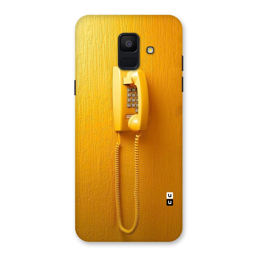 Aesthetic Yellow Telephone Back Case for Galaxy A6 (2018)