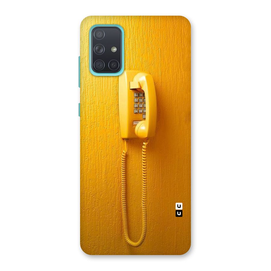 Aesthetic Yellow Telephone Back Case for Galaxy A71