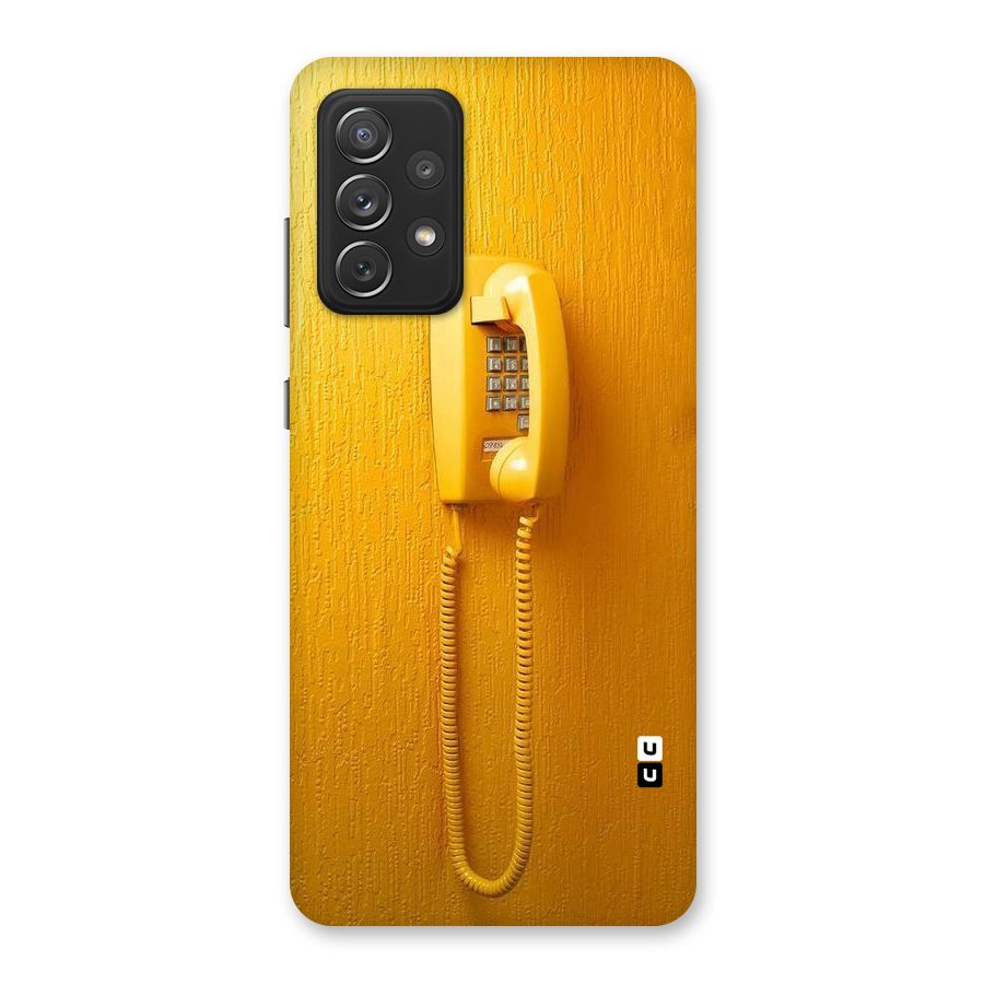 Aesthetic Yellow Telephone Back Case for Galaxy A72