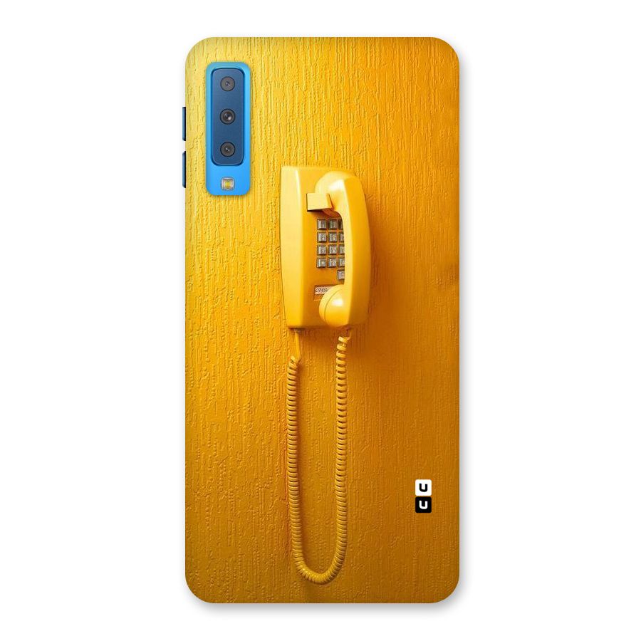 Aesthetic Yellow Telephone Back Case for Galaxy A7 (2018)