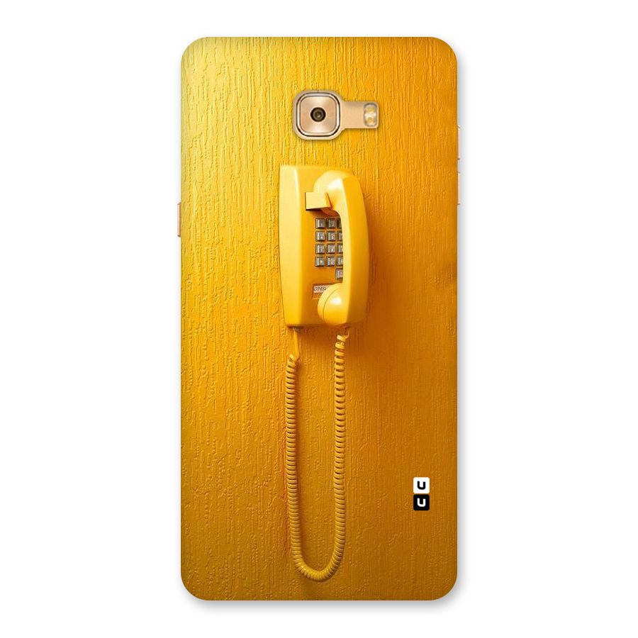 Aesthetic Yellow Telephone Back Case for Galaxy C9 Pro