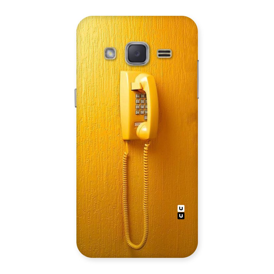 Aesthetic Yellow Telephone Back Case for Galaxy J2