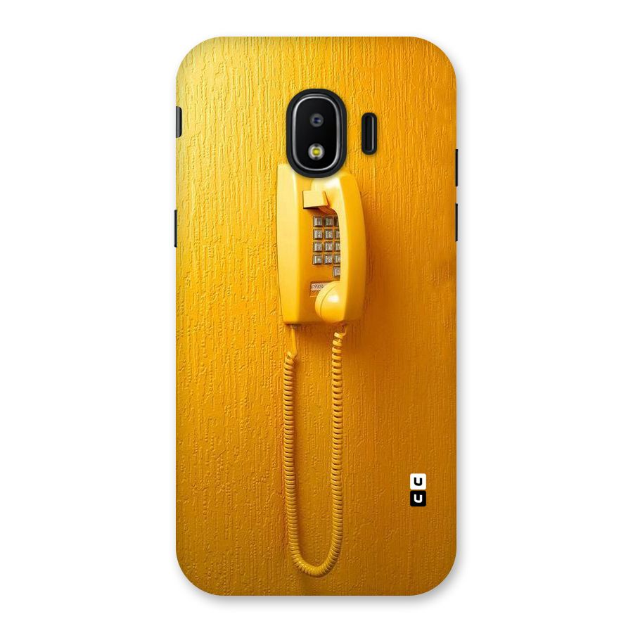 Aesthetic Yellow Telephone Back Case for Galaxy J2 Pro 2018