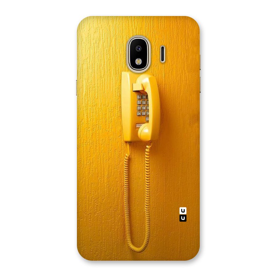 Aesthetic Yellow Telephone Back Case for Galaxy J4