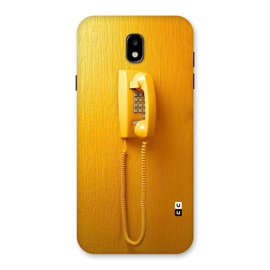 Aesthetic Yellow Telephone Back Case for Galaxy J7 Pro