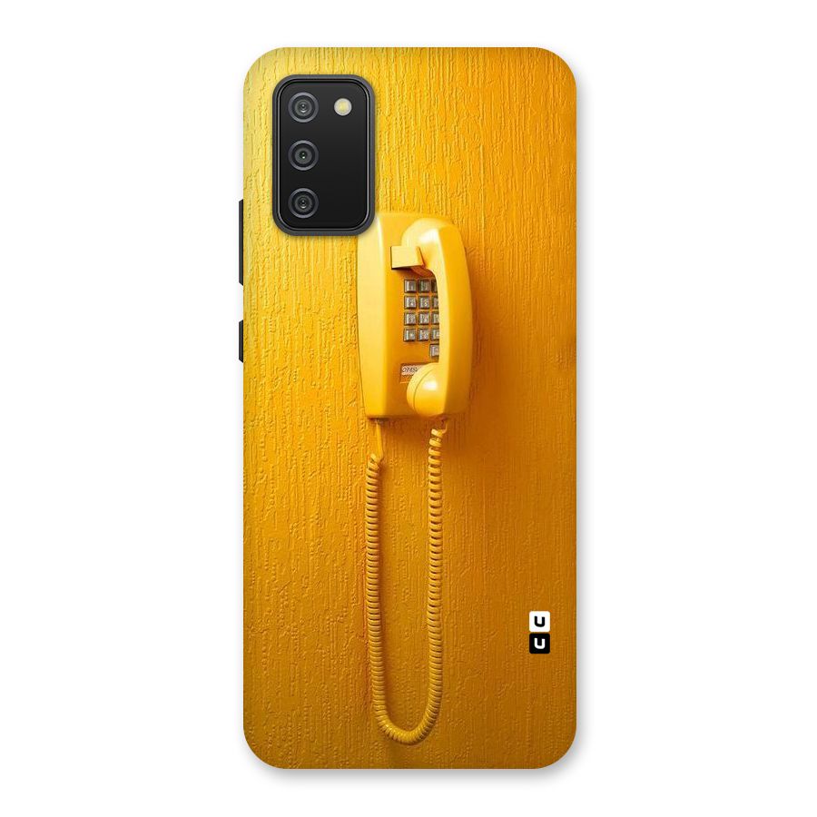 Aesthetic Yellow Telephone Back Case for Galaxy M02s