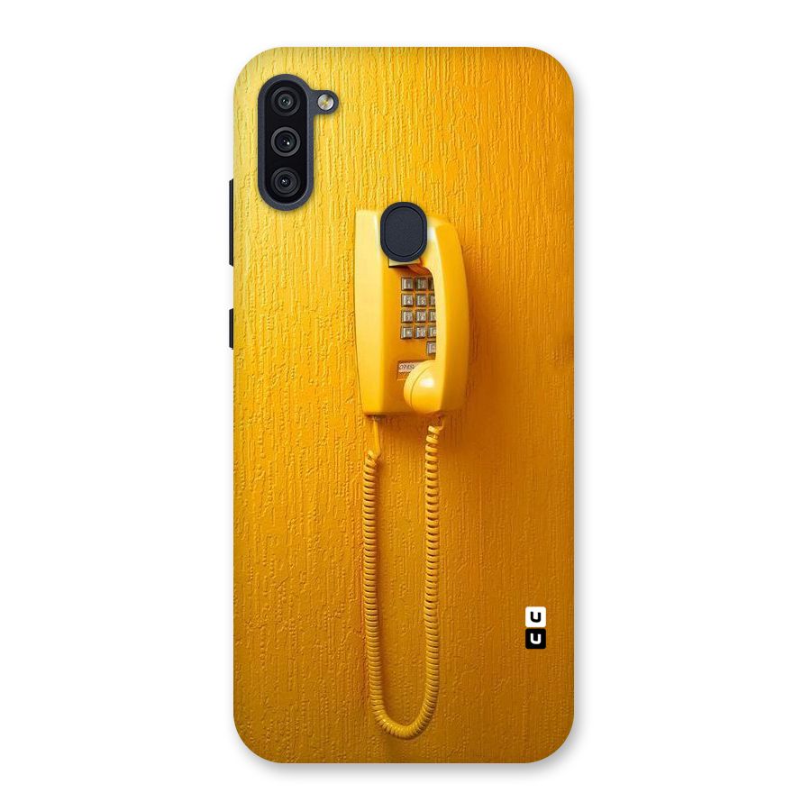 Aesthetic Yellow Telephone Back Case for Galaxy M11