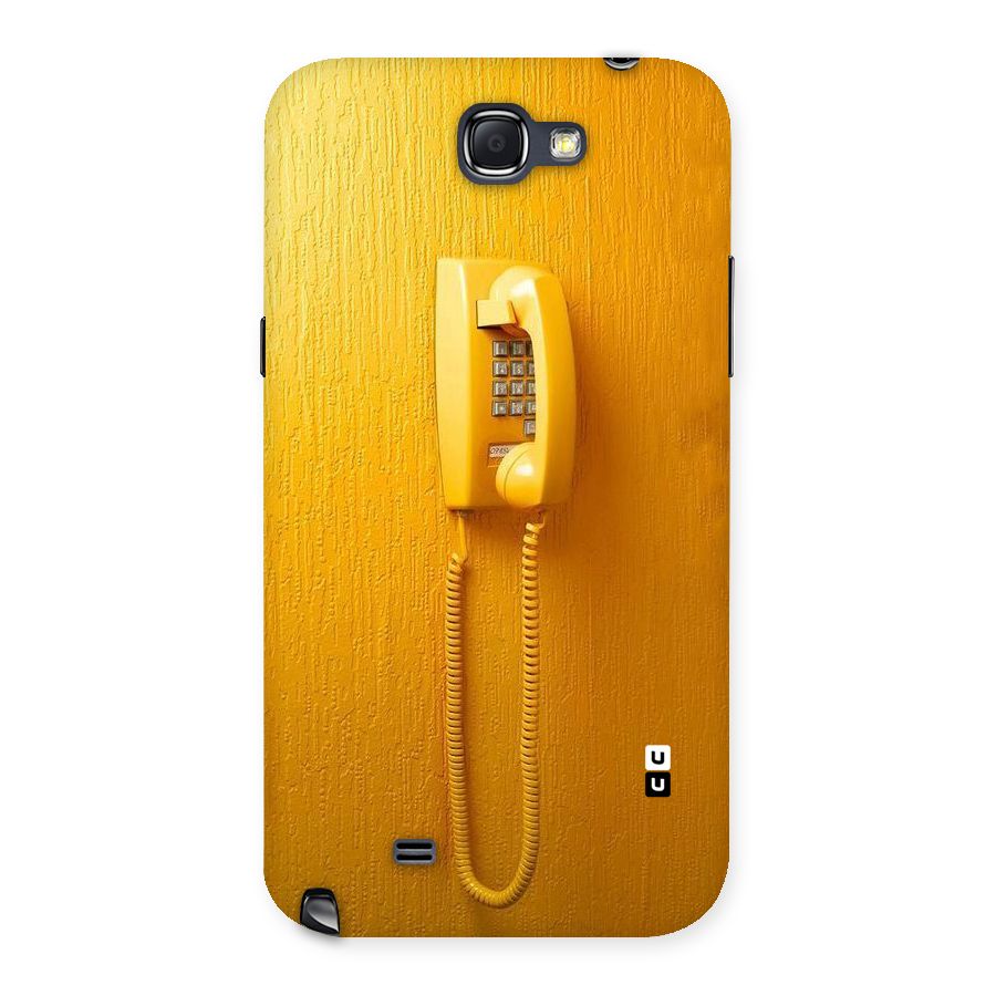 Aesthetic Yellow Telephone Back Case for Galaxy Note 2