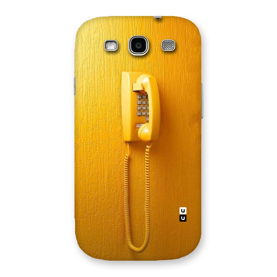 Aesthetic Yellow Telephone Back Case for Galaxy S3