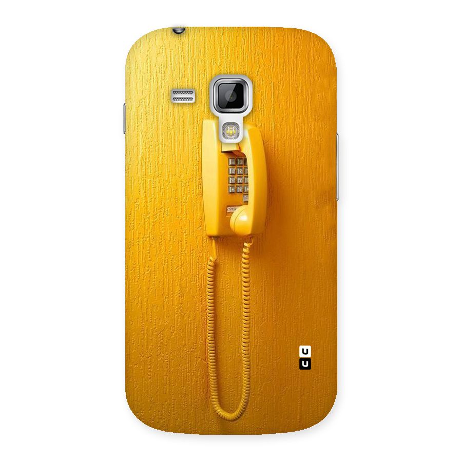 Aesthetic Yellow Telephone Back Case for Galaxy S Duos
