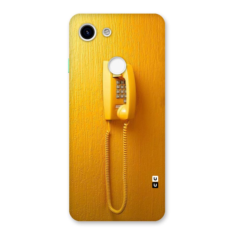 Aesthetic Yellow Telephone Back Case for Google Pixel 3