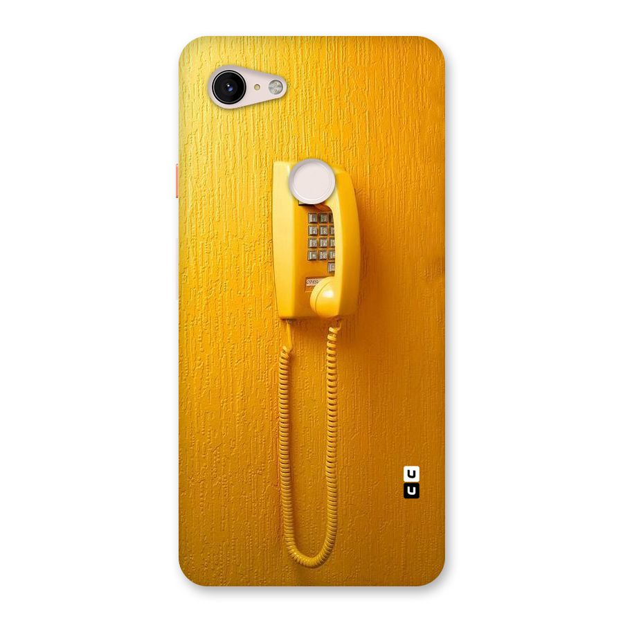 Aesthetic Yellow Telephone Back Case for Google Pixel 3 XL