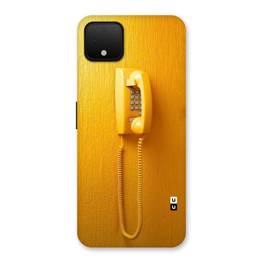 Aesthetic Yellow Telephone Back Case for Google Pixel 4 XL