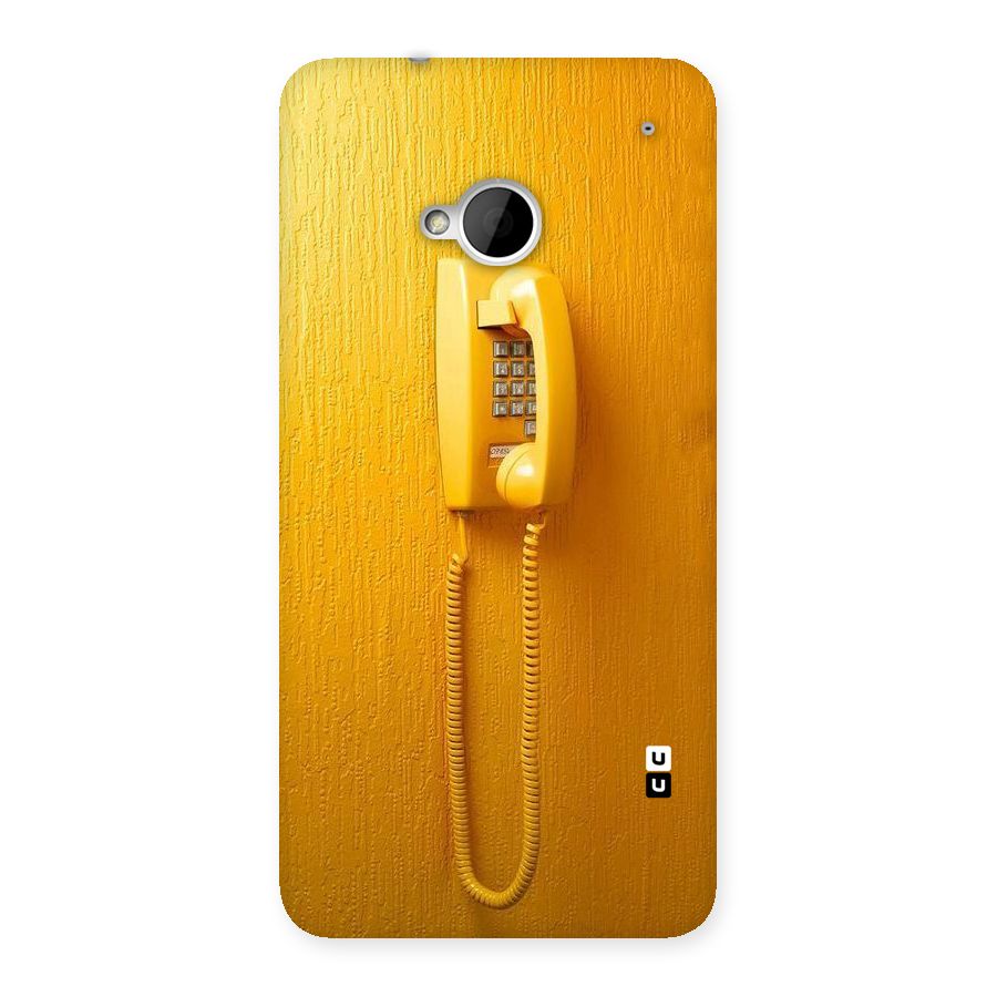 Aesthetic Yellow Telephone Back Case for HTC One M7