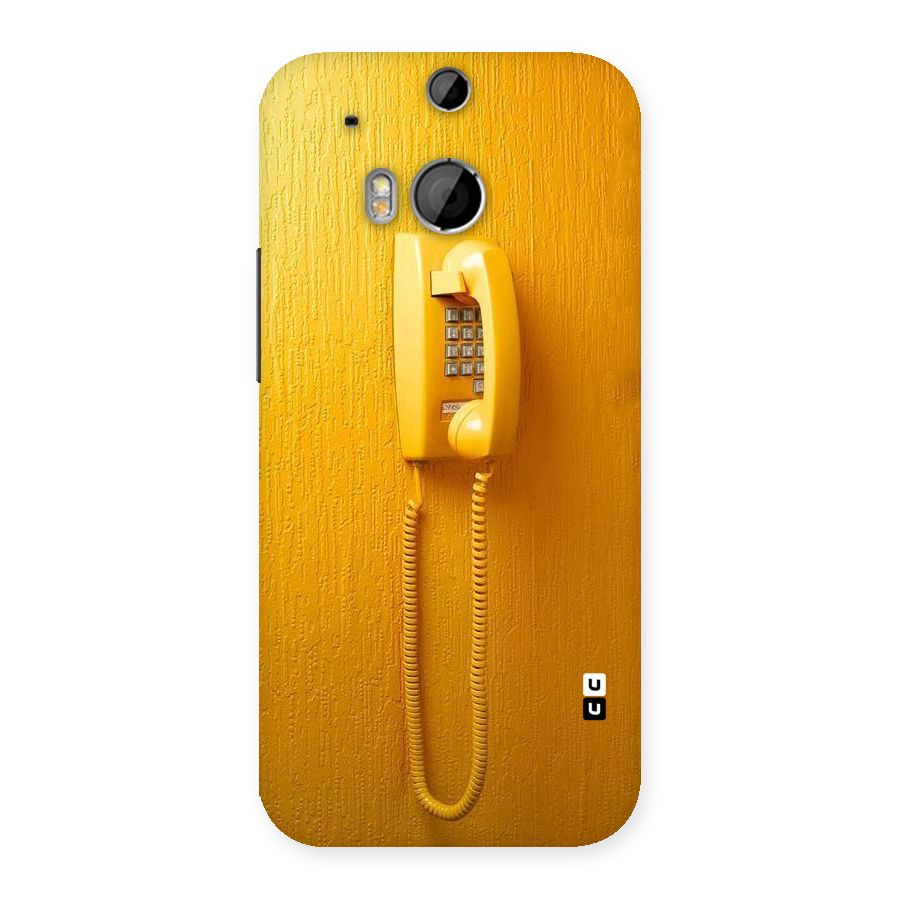 Aesthetic Yellow Telephone Back Case for HTC One M8