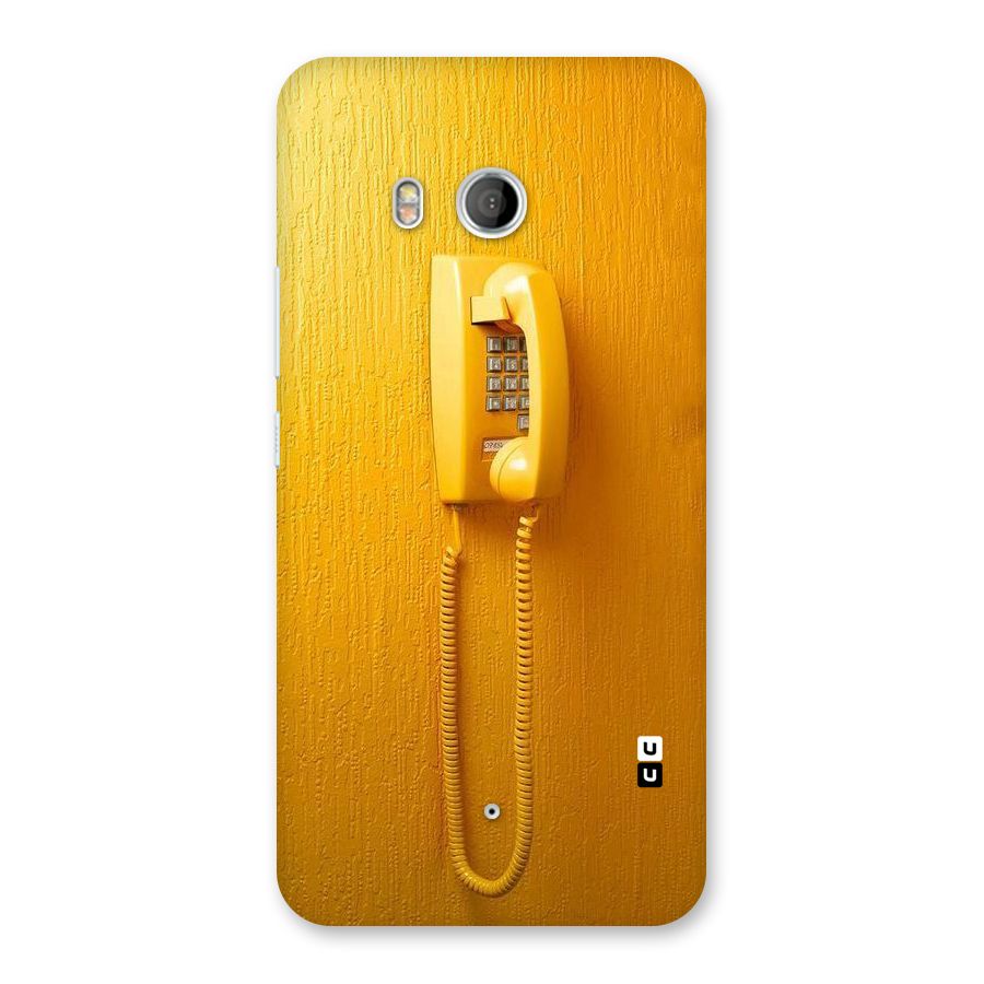 Aesthetic Yellow Telephone Back Case for HTC U11