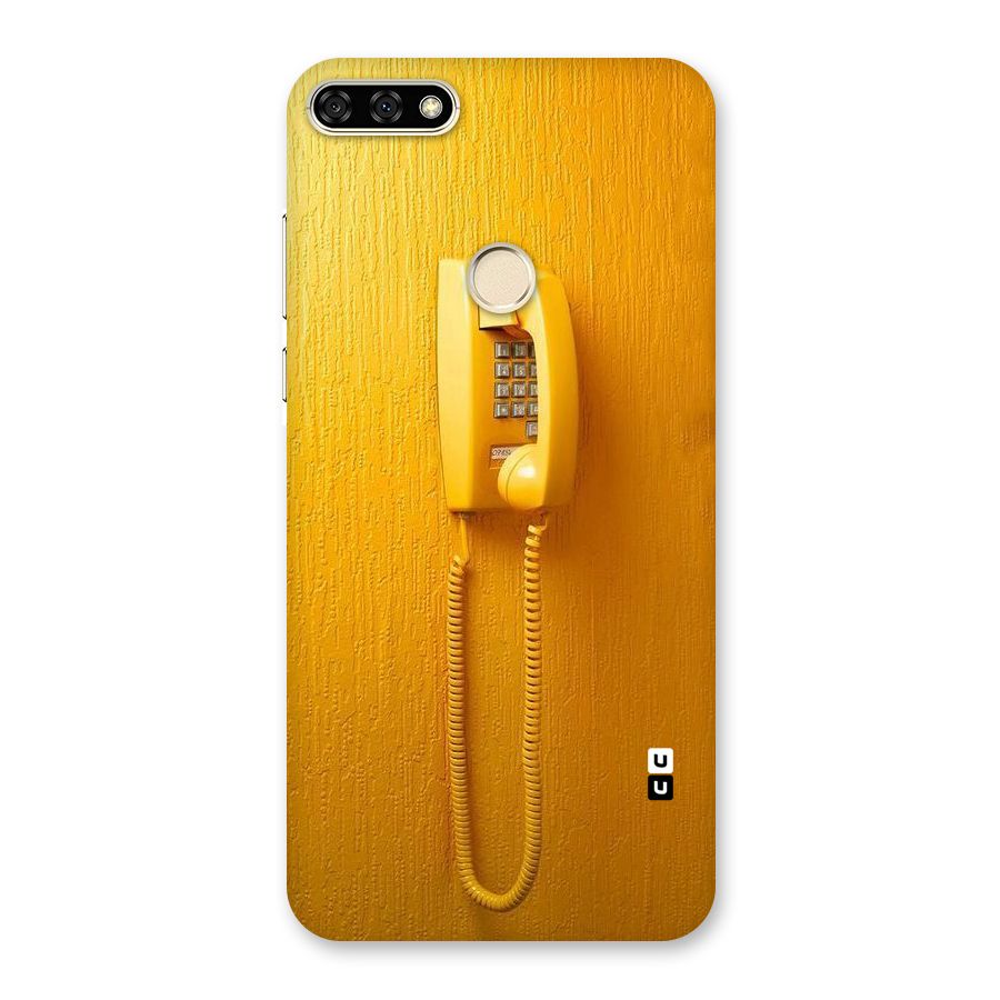 Aesthetic Yellow Telephone Back Case for Honor 7A