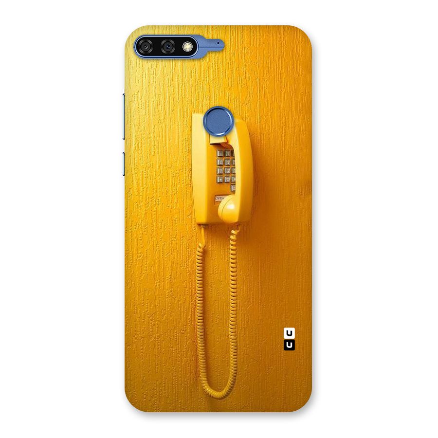 Aesthetic Yellow Telephone Back Case for Honor 7C