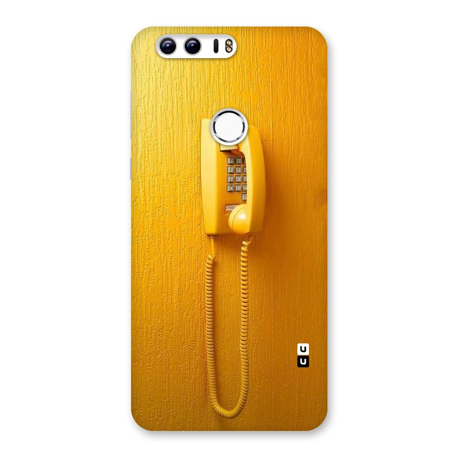 Aesthetic Yellow Telephone Back Case for Honor 8