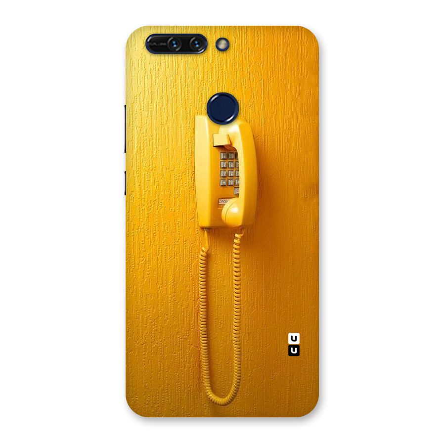 Aesthetic Yellow Telephone Back Case for Honor 8 Pro