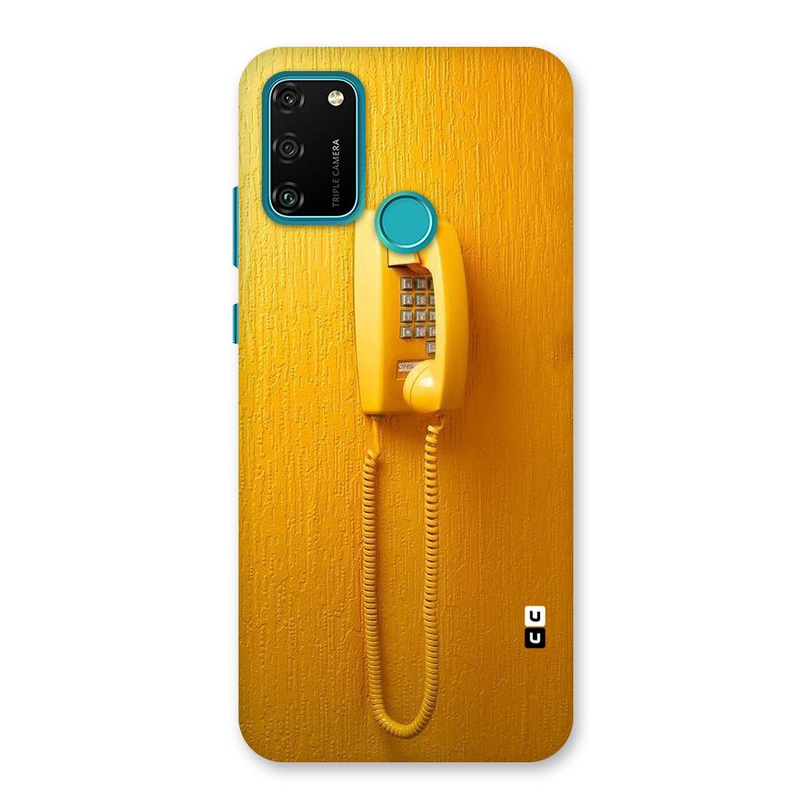 Aesthetic Yellow Telephone Back Case for Honor 9A