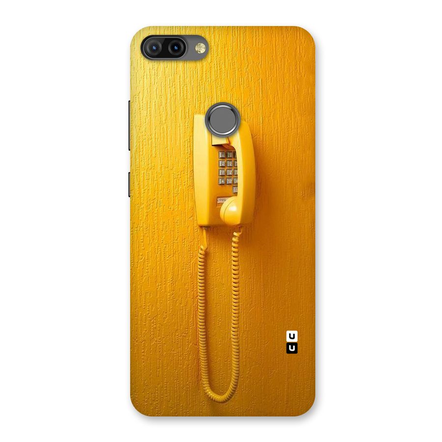 Aesthetic Yellow Telephone Back Case for Infinix Hot 6 Pro