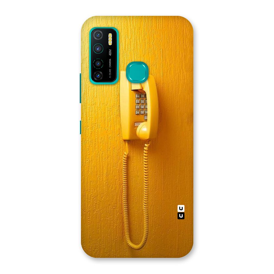 Aesthetic Yellow Telephone Back Case for Infinix Hot 9 Pro