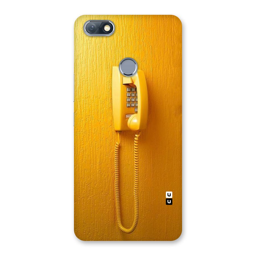 Aesthetic Yellow Telephone Back Case for Infinix Note 5