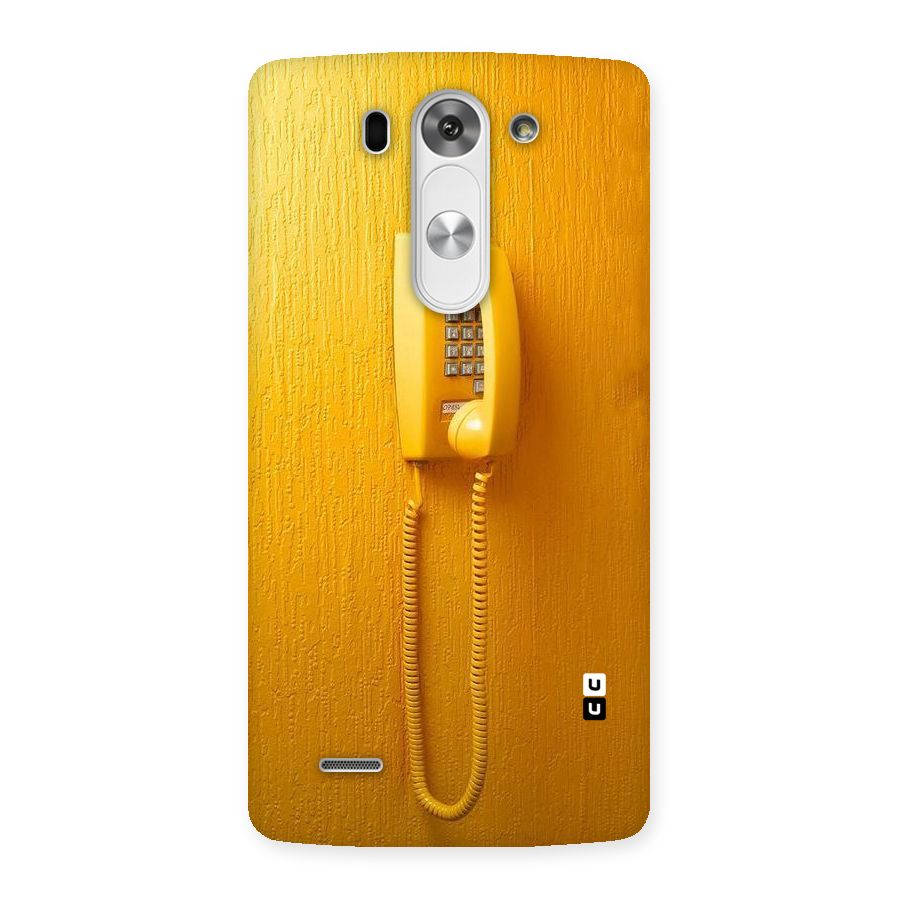 Aesthetic Yellow Telephone Back Case for LG G3 Mini