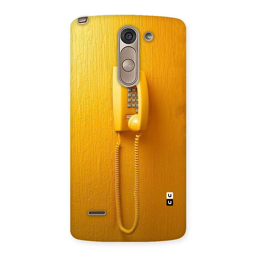 Aesthetic Yellow Telephone Back Case for LG G3 Stylus