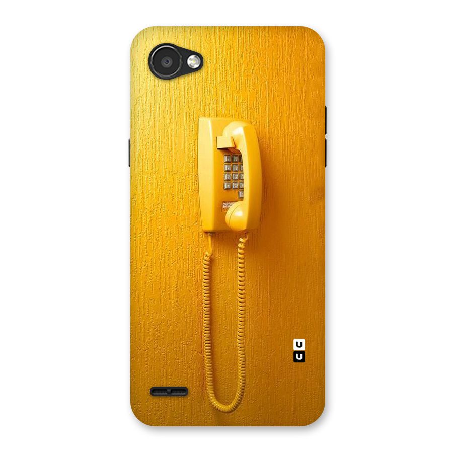 Aesthetic Yellow Telephone Back Case for LG Q6