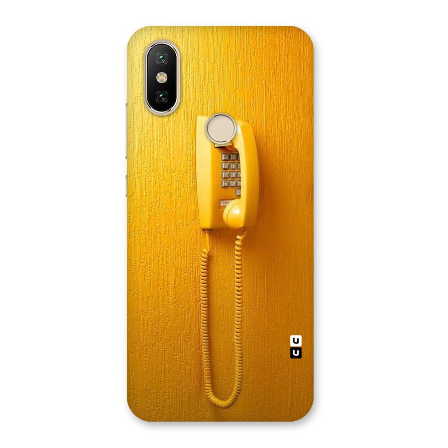Aesthetic Yellow Telephone Back Case for Mi A2