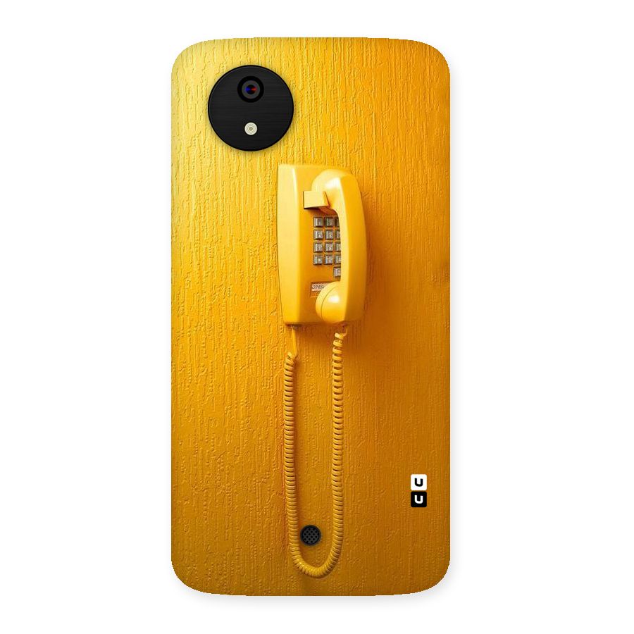 Aesthetic Yellow Telephone Back Case for Micromax Canvas A1
