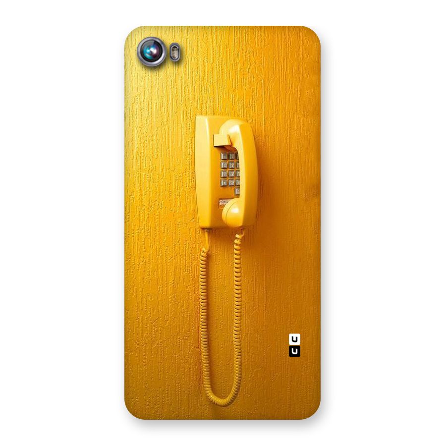 Aesthetic Yellow Telephone Back Case for Micromax Canvas Fire 4 A107