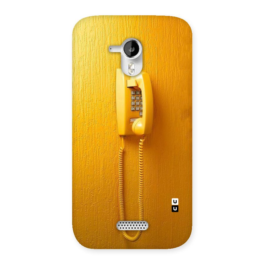 Aesthetic Yellow Telephone Back Case for Micromax Canvas HD A116