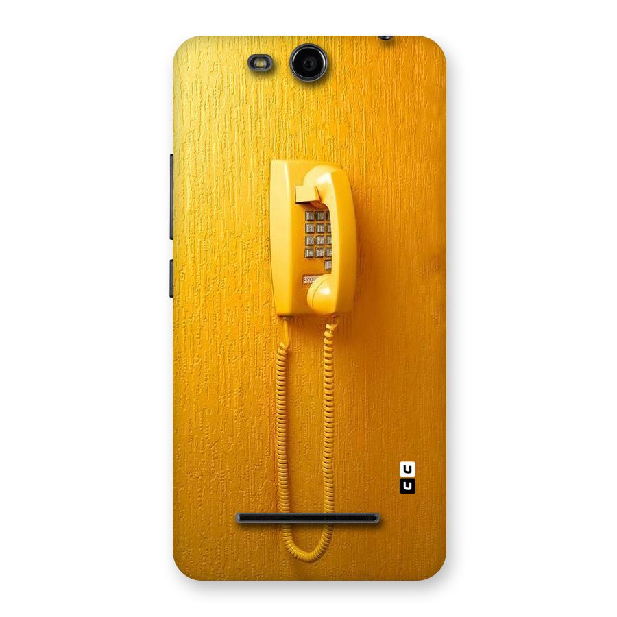 Aesthetic Yellow Telephone Back Case for Micromax Canvas Juice 3 Q392