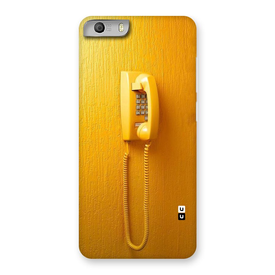 Aesthetic Yellow Telephone Back Case for Micromax Canvas Knight 2
